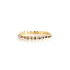 LOVE THIN DISK BAND - BLUE CUBIC ZIRCONIA