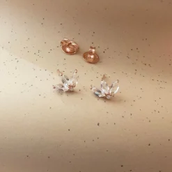 LOVE TRIO MARQUISE STUDS - WHITE TOPAZ