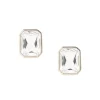 LOVE VINTAGE SOLITAIRE STUDS - ROCK CRYSTAL & SILVER