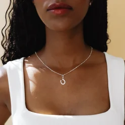 LOYAL CRYSTAL HORSESHOE CHARM