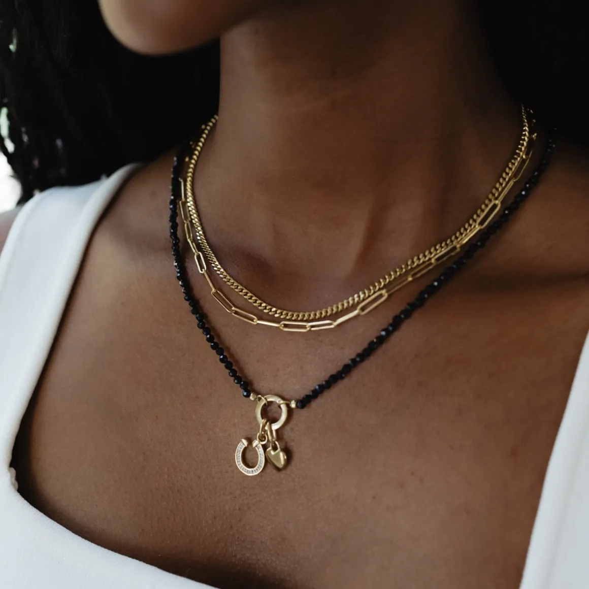LOYAL CRYSTAL HORSESHOE CHARM