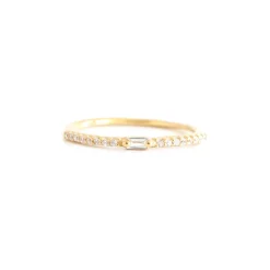 LOYAL PRISM STACKING RING - WHITE TOPAZ & GOLD