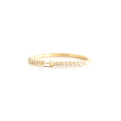 LOYAL PRISM STACKING RING - WHITE TOPAZ & GOLD