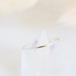 LOYAL PRISM STACKING RING - WHITE TOPAZ & SILVER