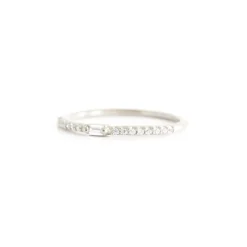 LOYAL PRISM STACKING RING - WHITE TOPAZ & SILVER