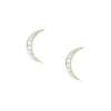 MINI DREAM LUNA STUDS - CUBIC ZIRCONIA & SILVER