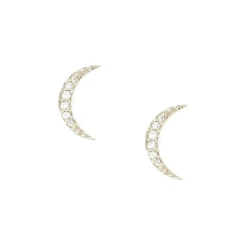 MINI DREAM LUNA STUDS - CUBIC ZIRCONIA & SILVER