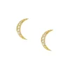 MINI DREAM LUNA STUDS - CUBIC ZIRCONIA & GOLD