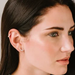 MINI DREAM LUNA STUDS - CUBIC ZIRCONIA & SILVER