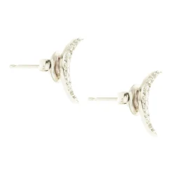 MINI DREAM LUNA STUDS - CUBIC ZIRCONIA & SILVER