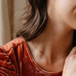 NOTABLE OFFSET INITIAL NECKLACE - I