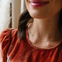 NOTABLE OFFSET INITIAL NECKLACE - I