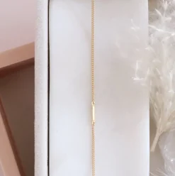 NOTABLE OFFSET INITIAL NECKLACE - I