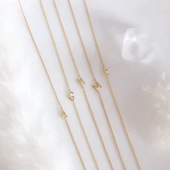 NOTABLE OFFSET INITIAL NECKLACE - I