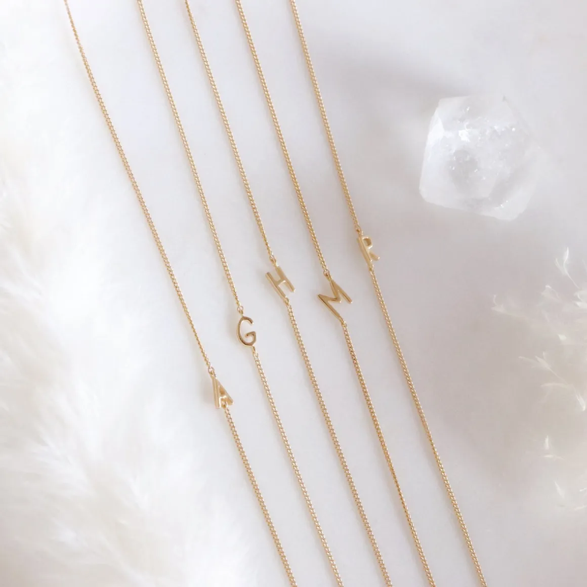NOTABLE OFFSET INITIAL NECKLACE - I