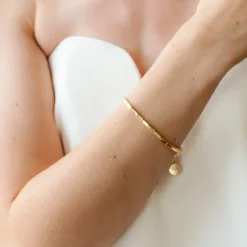 POISE BAR CHAIN BRACELET - GOLD