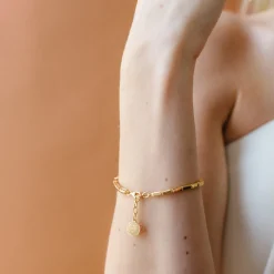 POISE BAR CHAIN BRACELET - GOLD