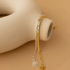 POISE BAR CHAIN BRACELET - GOLD