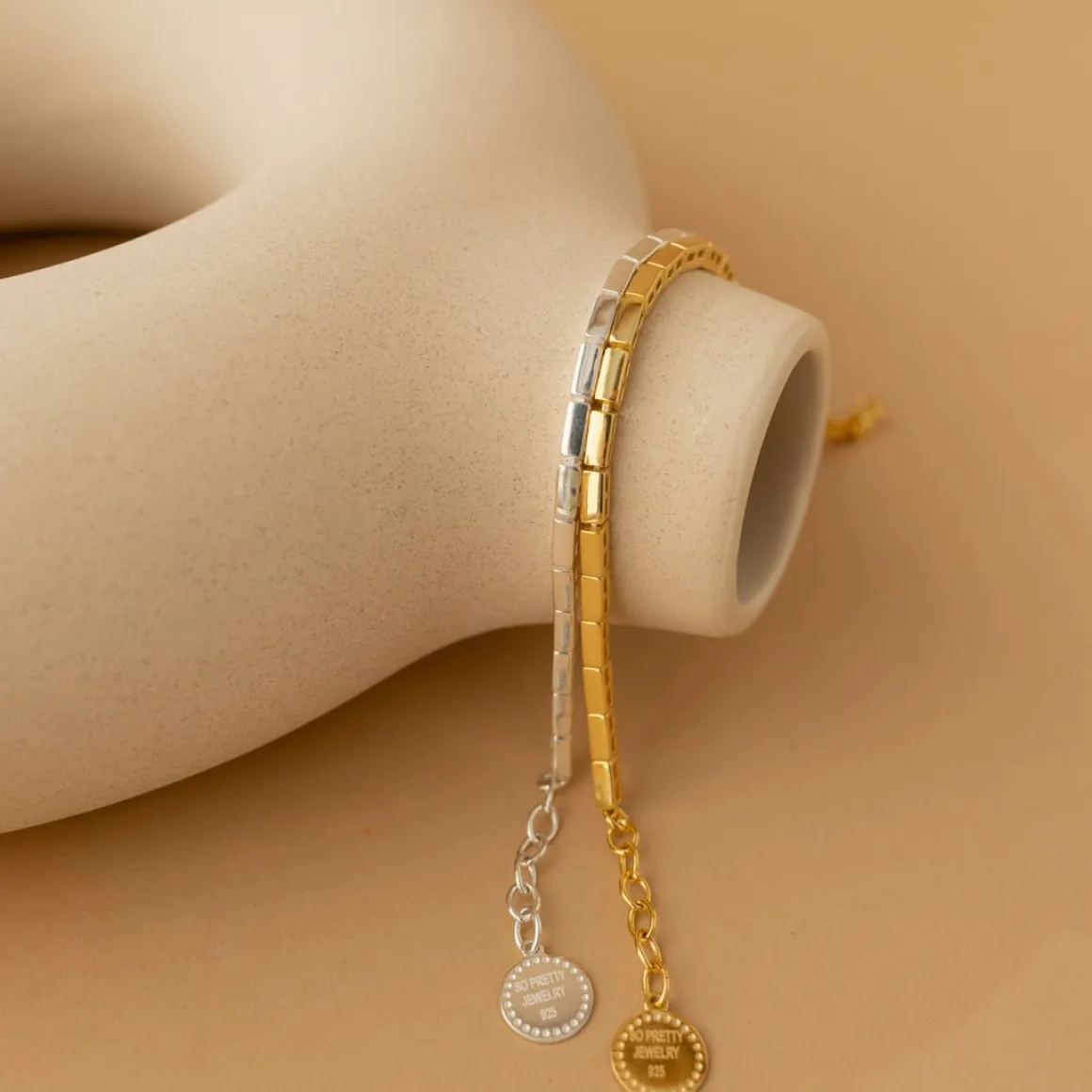 POISE BAR CHAIN BRACELET - GOLD