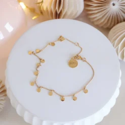 POISE DISK ANKLET - GOLD VERMEIL