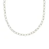 POISE HEAVY OVAL LINK NECKLACE - SILVER 15-18”
