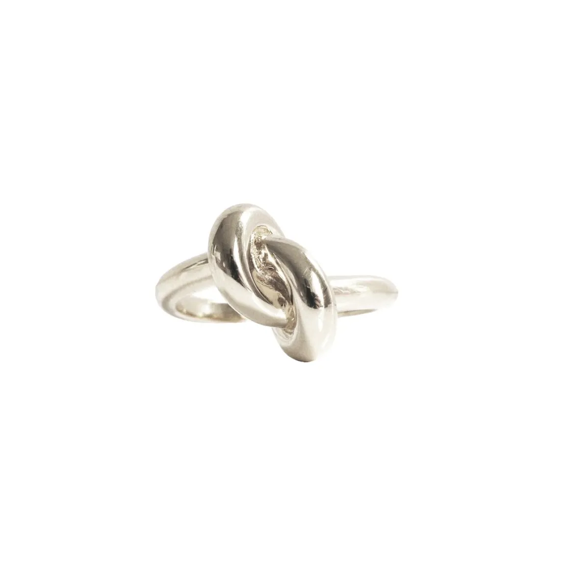 POISE KNOT COCKTAIL RING - SILVER