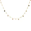POISE MULTI DISK NECKLACE - CUBIC ZIRCONIA