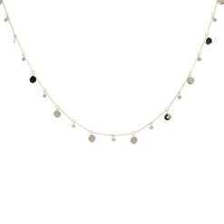 POISE MULTI DISK NECKLACE - CUBIC ZIRCONIA