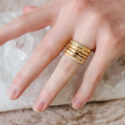 POISE STACKING RING & PENDANT GOLD