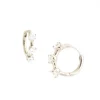 SCATTERED LOVE HUGGIE HOOPS - CUBIC ZIRCONIA & SILVER