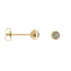 TINY PROTECT STUD EARRINGS - LABRADORITE & GOLD