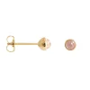 TINY PROTECT STUD EARRINGS - PINK QUARTZ & GOLD