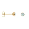 TINY PROTECT STUD EARRINGS - AQUA CHALCEDONY & GOLD