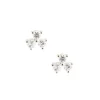 TINY TRIO LOVE STUDS - CUBIC ZIRCONIA & SILVER