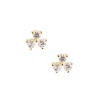 TINY TRIO LOVE STUDS - CUBIC ZIRCONIA & GOLD