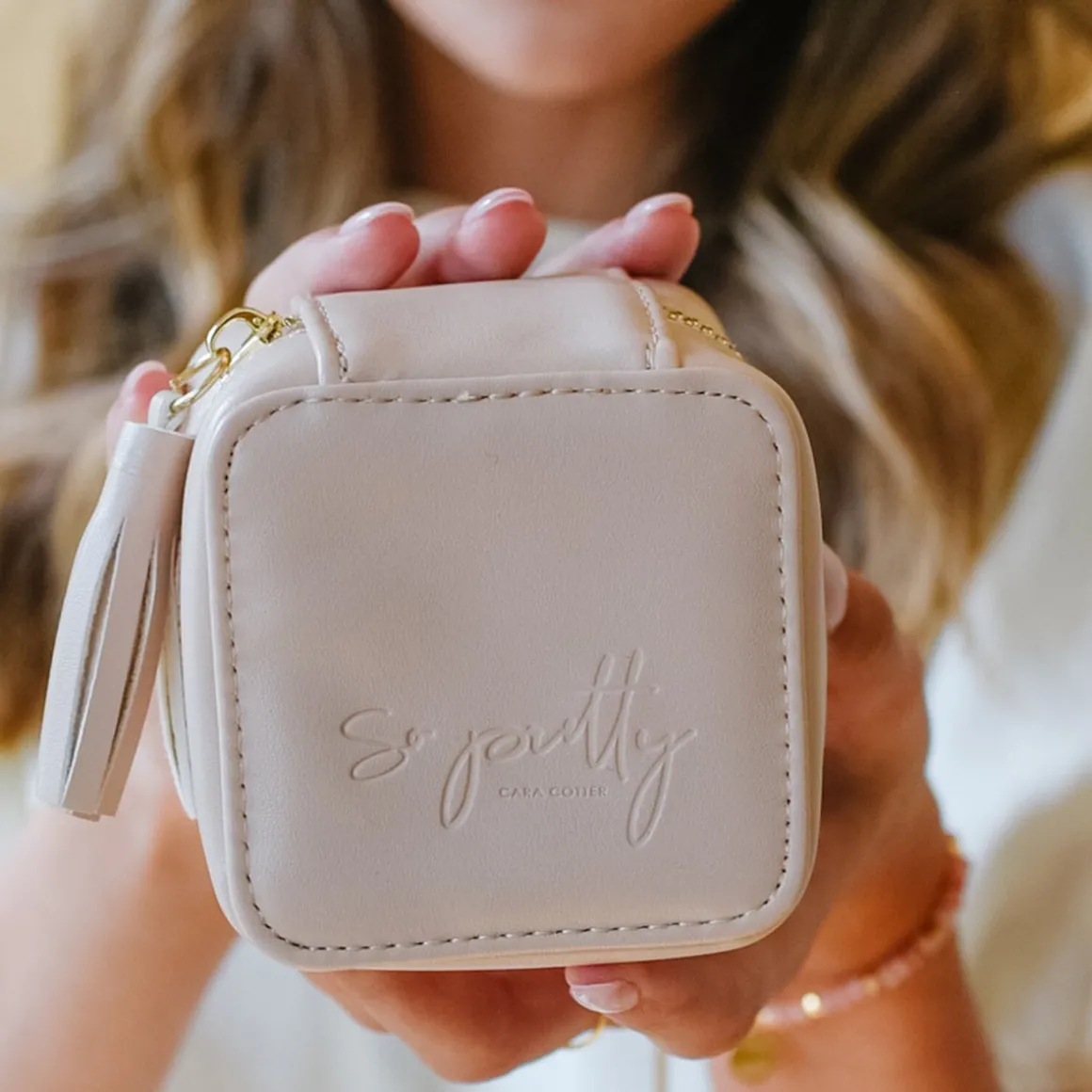 WANDERLUST DAILY JEWELRY BAG - BLUSH PINK