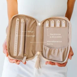 WANDERLUST WEEKENDER JEWELRY BAG - BLUSH PINK